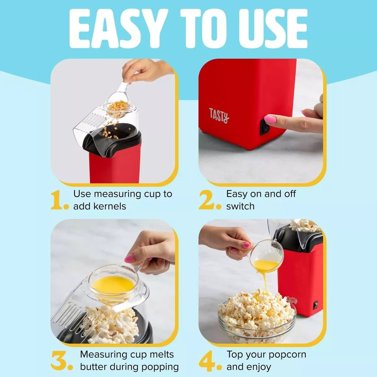 Mini Crispetera Maíz De Aire Caliente: ¡El Estallido Perfecto de Sabor y Salud!